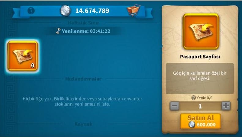 VİP16 HAZIR GÖÇ MİX HESAP !