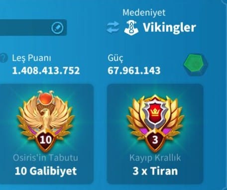 VİP16 HAZIR GÖÇ MİX HESAP !